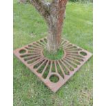 Large cast iron tree surround {120 x 120 inside Dia 45cm }.