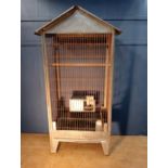 Large handmade bird cage {H 188cm x W 93cm x D 68cm B12C12+B12+C12}. (NOT AVAILABLE TO VIEW IN