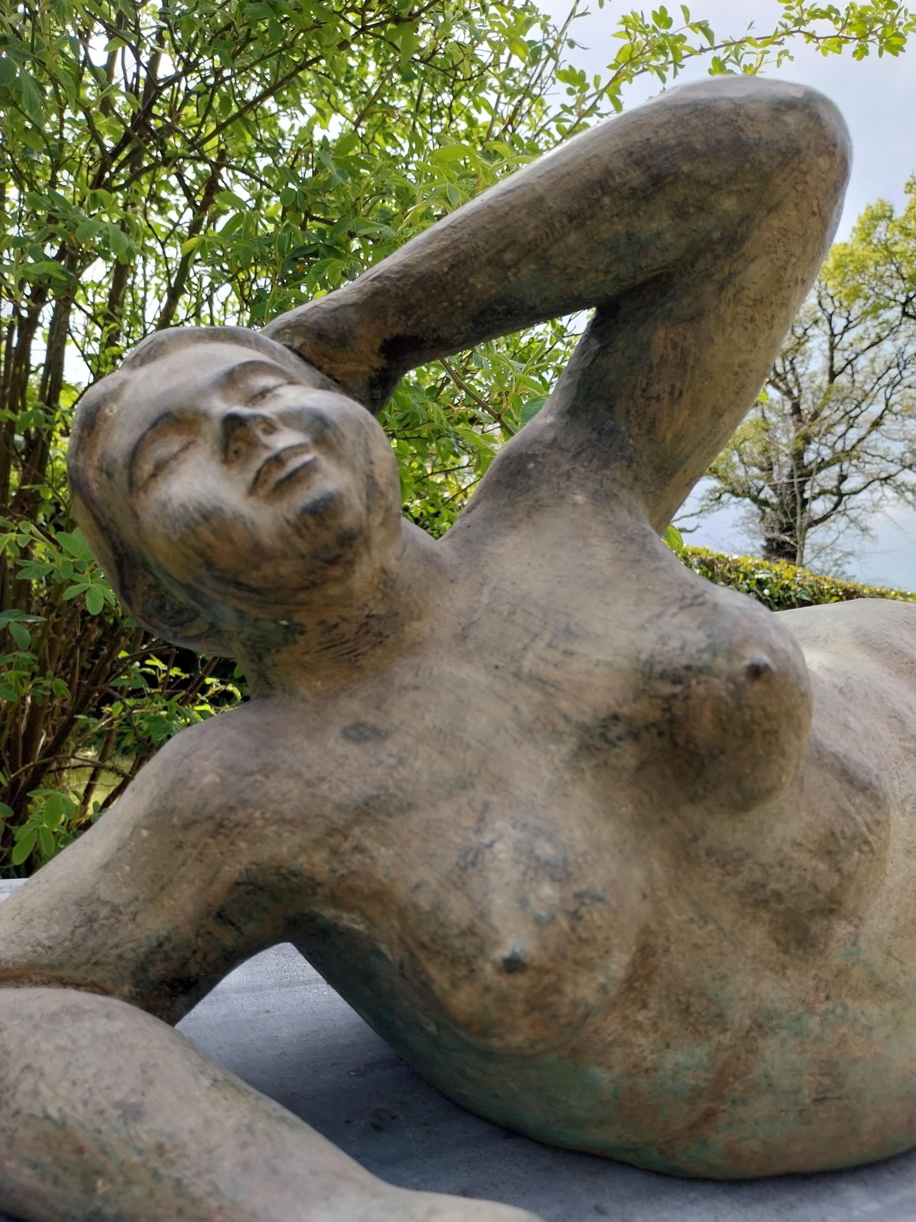 Exceptional quality contemporary bronze sculpture 'The Curvy Muse' {34 cm H x 70 cm W x 77 cm D}. - Image 4 of 8