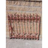 Wrought iron gate with scroll design {H 140cm x W 153cm }. (NOT AVAILABLE TO VIEW IN PERSON)