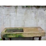 Victorian sandstone sink {H 13cm x W 124cm x D 70cm}. (NOT AVAILABLE TO VIEW IN PERSON)