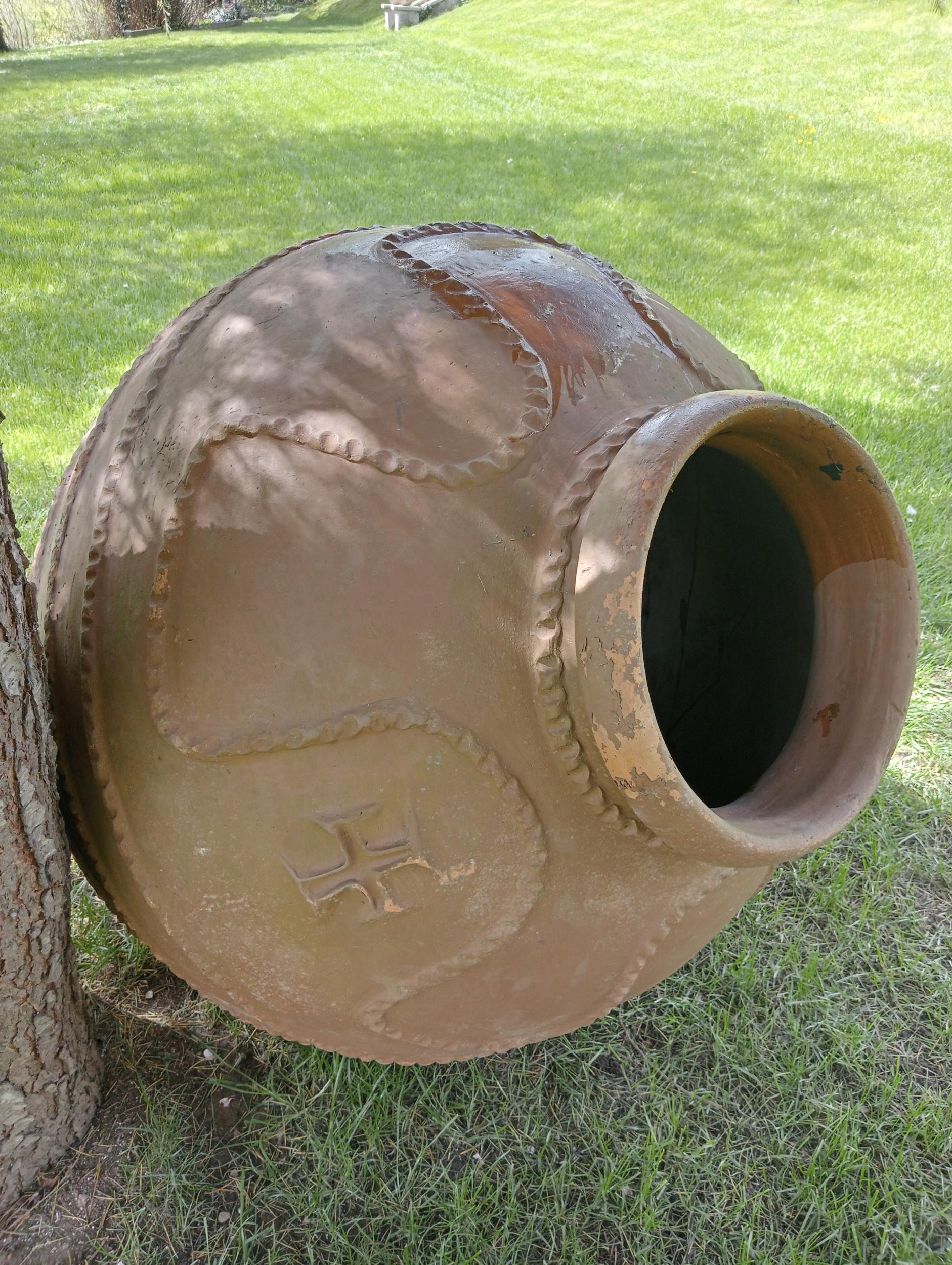 Large terracotta olive pot {H 140cm x Dia 90cm}. (NOT AVAILABLE TO VIEW IN PERSON) - Image 2 of 3