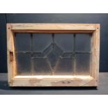 Leaded glass window {H 37cm x W 54cm }.