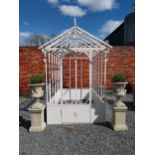 Good quality wrought iron French greenhouse in the Victorian style glass included {257 cm H x 170 cm