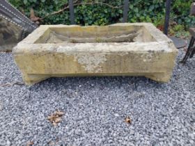 Sandstone trough {29 cm H x 105 cm W x 57 cm D}. (NOT AVAILABLE TO VIEW IN PERSON)