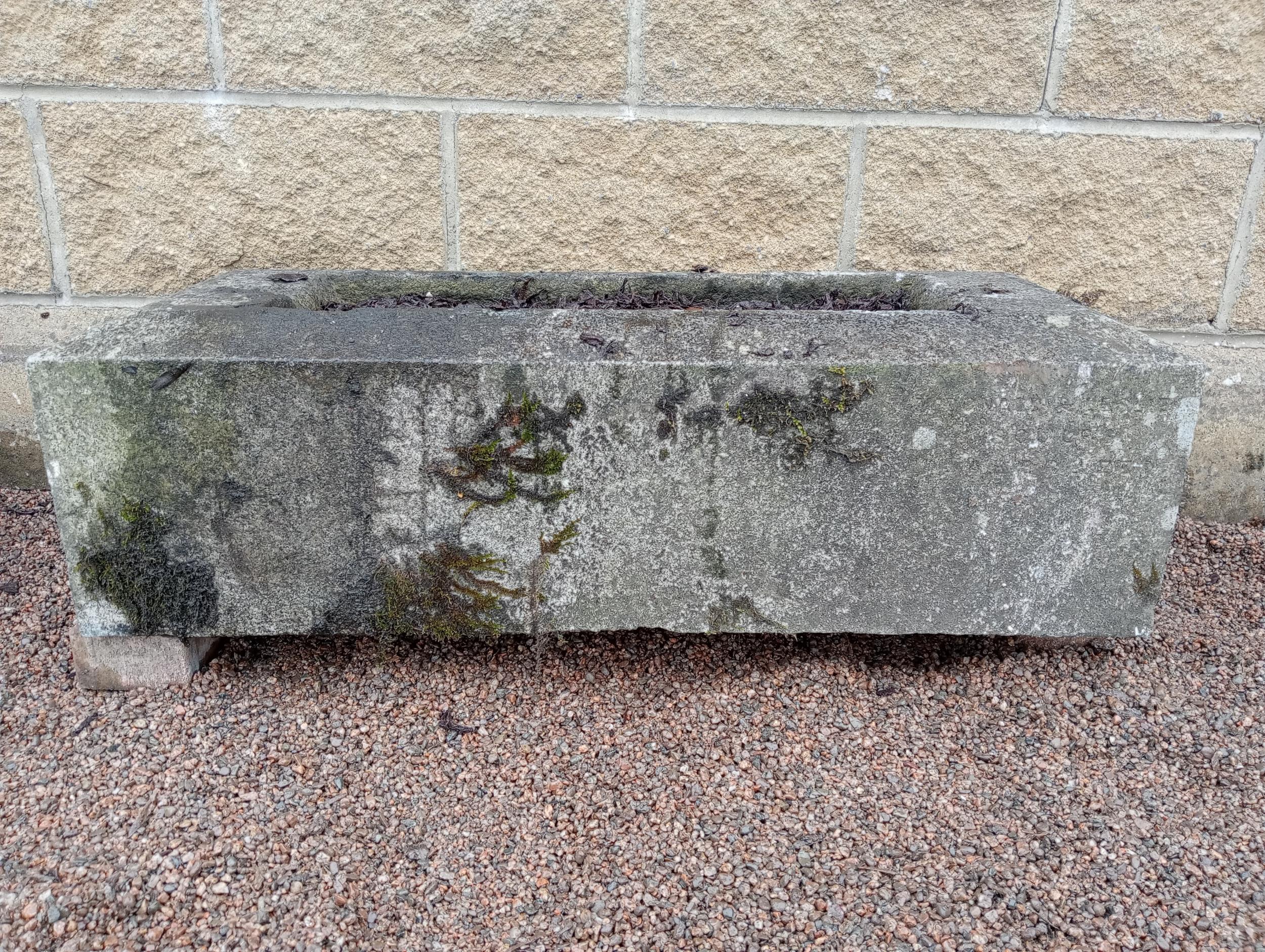 Stone trough planter {H 25cm x W 90cm x D 34cm }. (NOT AVAILABLE TO VIEW IN PERSON) - Image 2 of 3