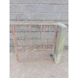 1960s wrought iron garden gate {H 105cm x W 89cm }. (NOT AVAILABLE TO VIEW IN PERSON)