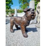 Exceptional quality bronze sculpture of a Schnauzer {70 cm H x 86 cm W x 40 cm D}.