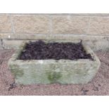 Sandstone trough j{H 24cm x W 85cm x D 40cm }. (NOT AVAILABLE TO VIEW IN PERSON)
