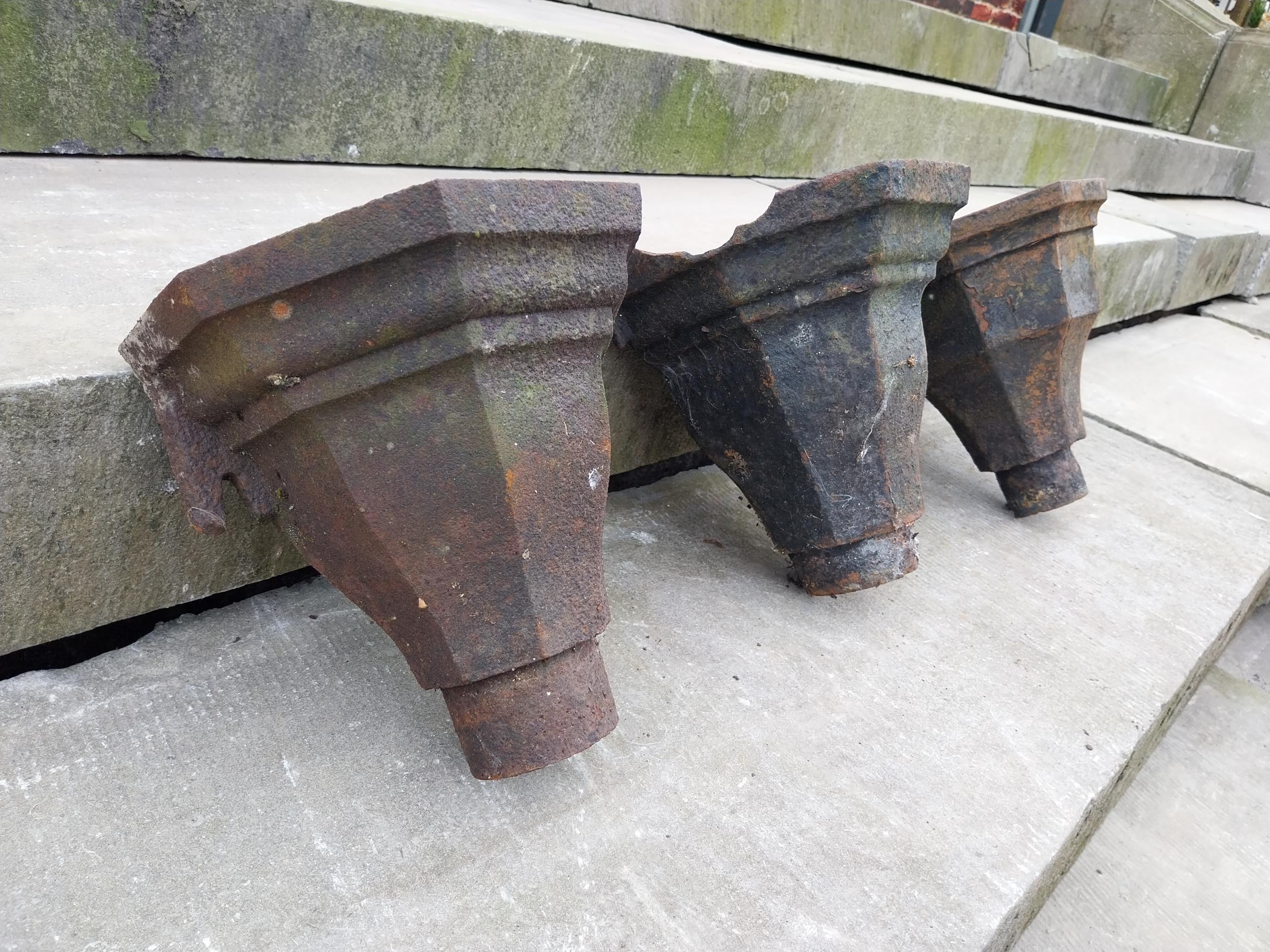 Three 19th C. cast iron copper heads {Approx.. 28 cm H x 26 cm W x 19 cm D}. - Image 3 of 7