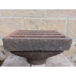 Cast iron drain hopper {H 20cm x W 35cm x D 25cm }. (NOT AVAILABLE TO VIEW IN PERSON)