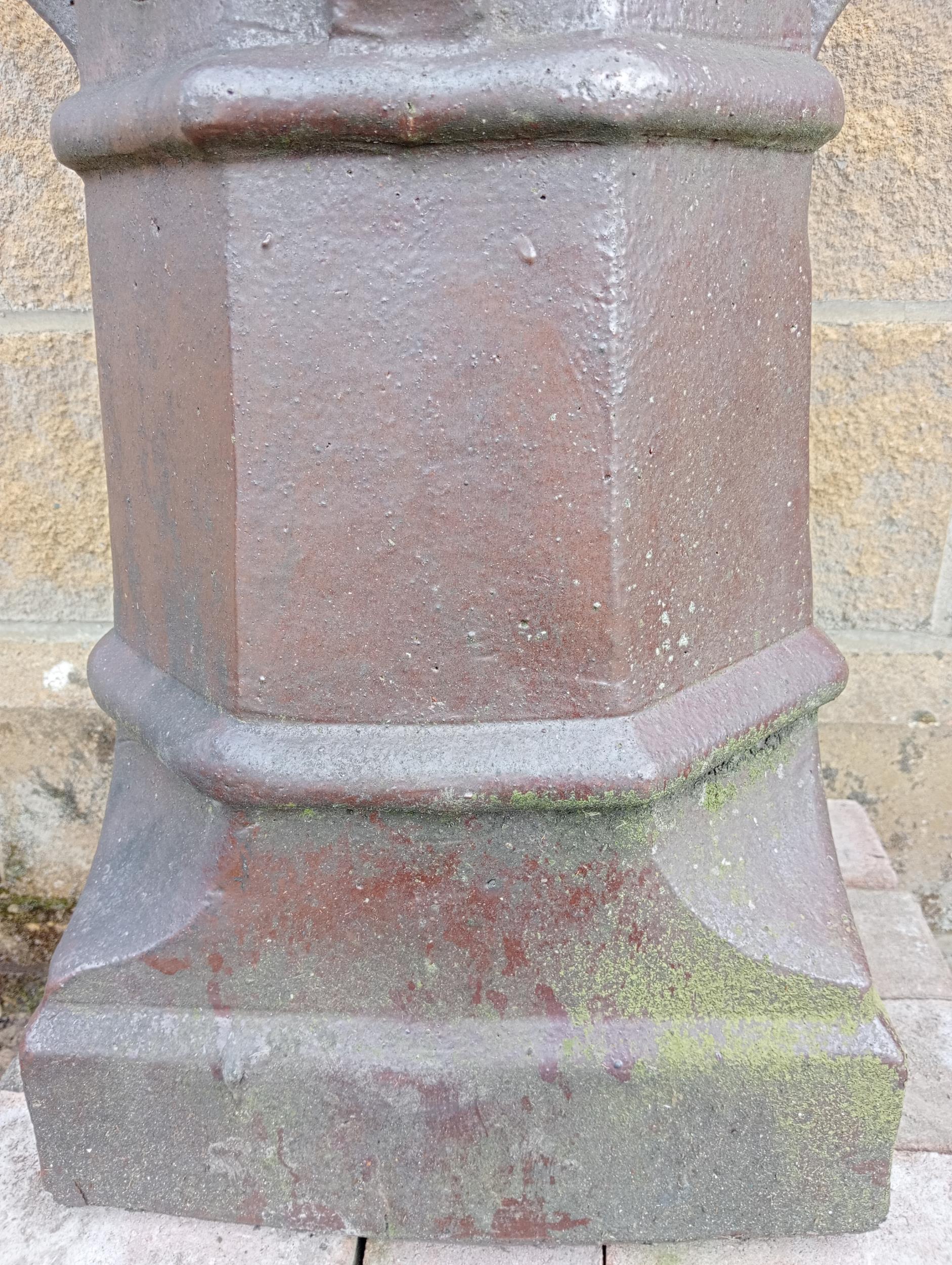 Pair of salt glazed Louvre chimney pots d{H 97cm x 35 x 35 }.