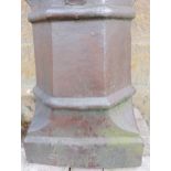 Pair of salt glazed Louvre chimney pots d{H 97cm x 35 x 35 }.