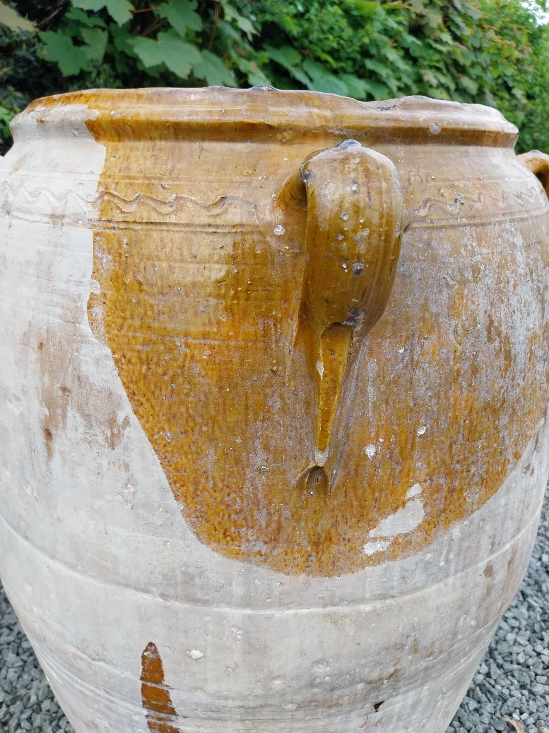 Rare 19th C. Spanish terracotta olive pot {80 cm H x 53 cm Dia.}. - Bild 6 aus 8