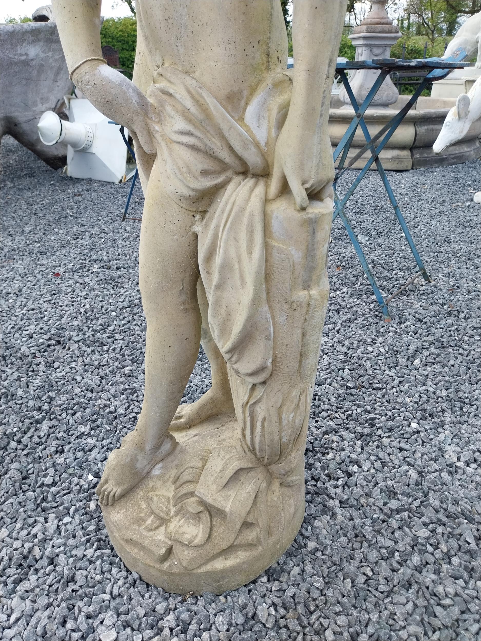Good quality moulded stone statue of Venus {71 cm H x 21 cm W 22 cm D}. - Bild 6 aus 9