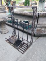 Decorative cast iron boot pull {71cm H x 55cm W x 32cm D}