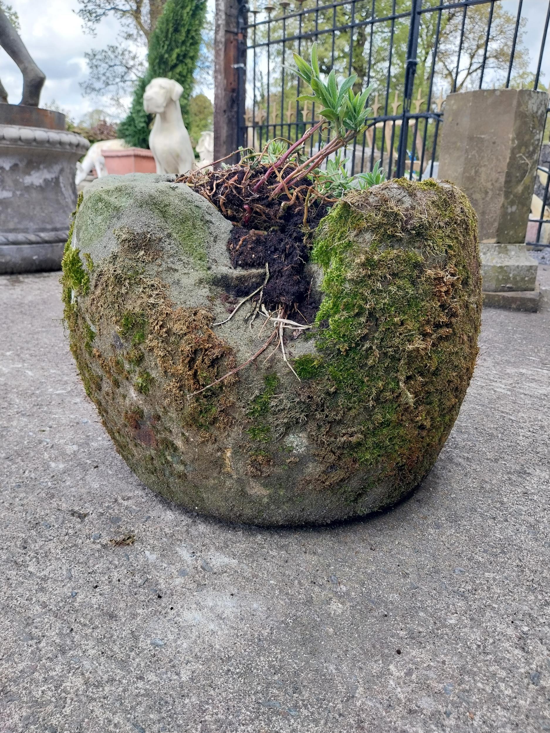 19th C. sandstone whinstone {40 cm H x 44 cm W x 46 cm D}. - Image 5 of 6