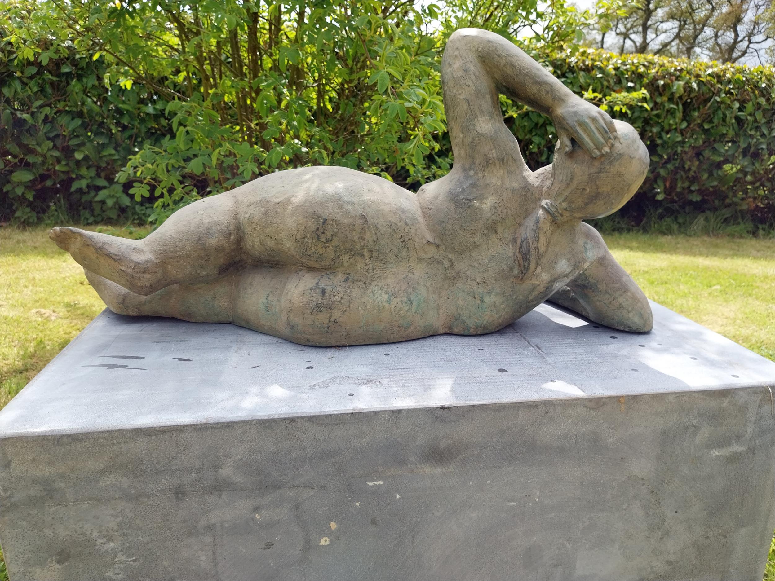 Exceptional quality contemporary bronze sculpture 'The Curvy Muse' {34 cm H x 70 cm W x 77 cm D}. - Image 8 of 8