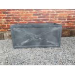 Good quality metal rectangular planter with lead effect in the Georgian style {49 cm H x 101 cm W