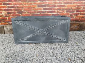 Good quality metal rectangular planter with lead effect in the Georgian style {49 cm H x 101 cm W