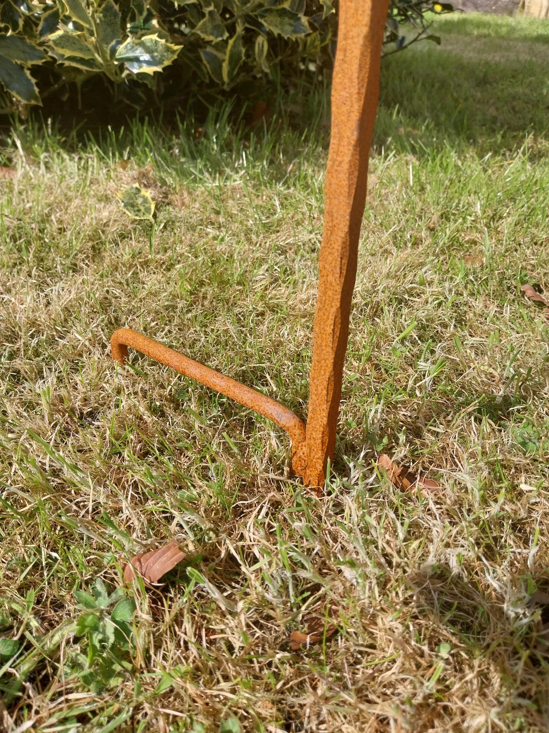 Metal windmill in the form of a plane raised on stand {196 cm H x 63 cm W x 58 cm D}. - Image 4 of 5