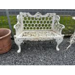 Good quality 19th C. French cast iron two seater bench {