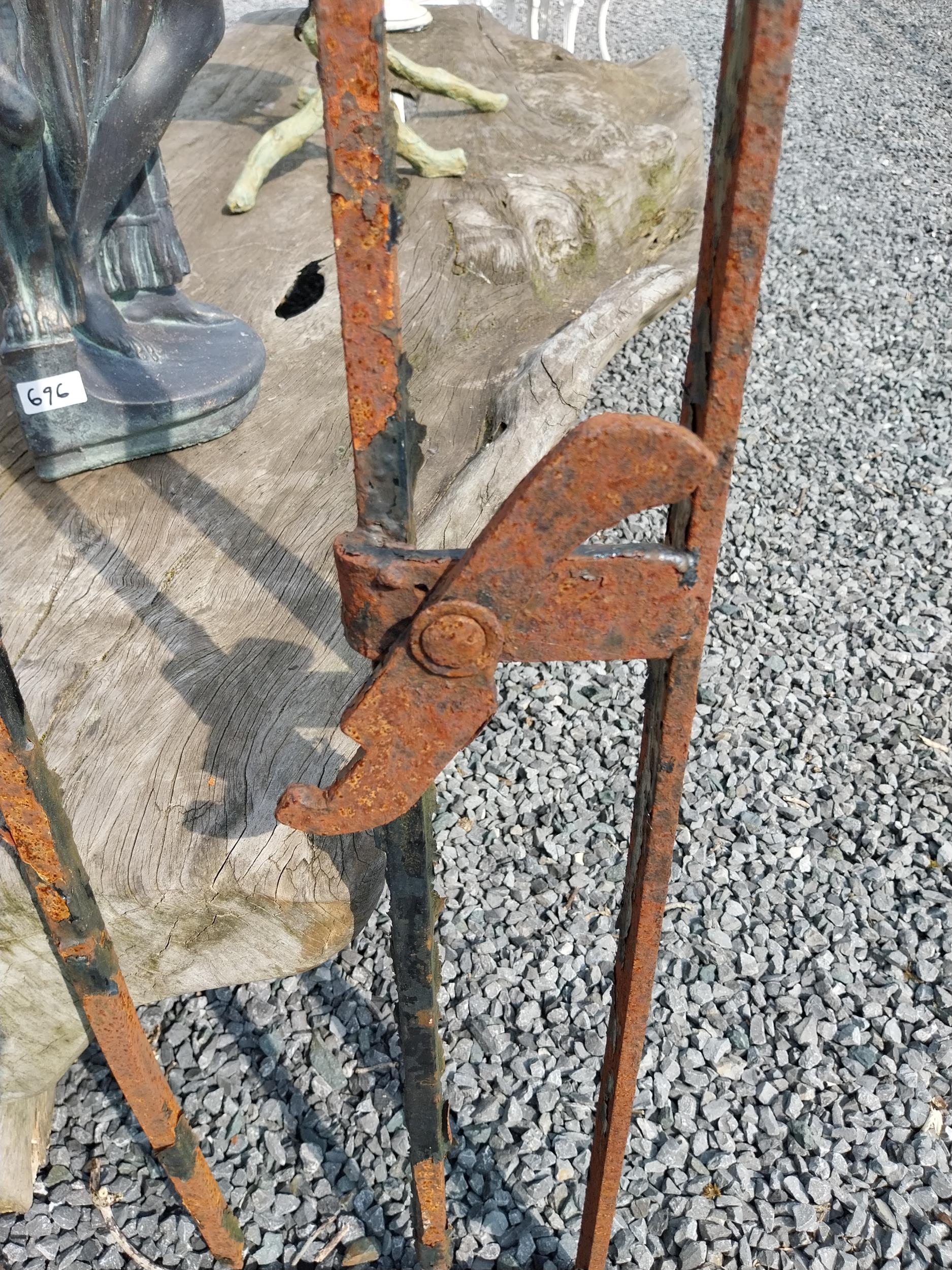 1950s wrought iron garden gate {122 cm H x 106 cm W x 4 cm D}. - Image 6 of 6