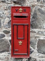 Post box front {H 70cm x W 26cm x D 5cm}. (NOT AVAILABLE TO VIEW IN PERSON)