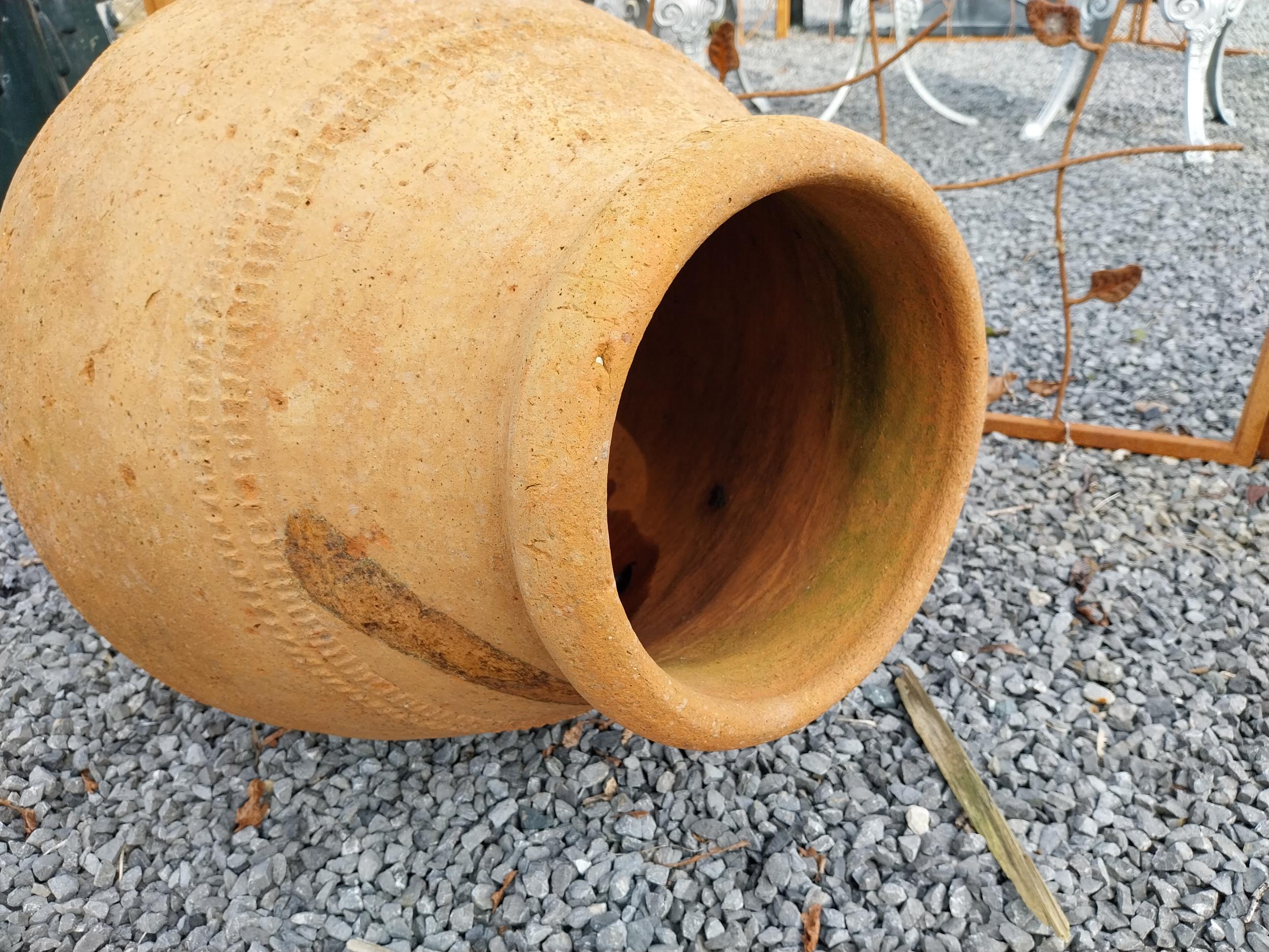 19th C. terracotta olive pot {78 cm H x 57 cm Dia.}. - Image 2 of 3