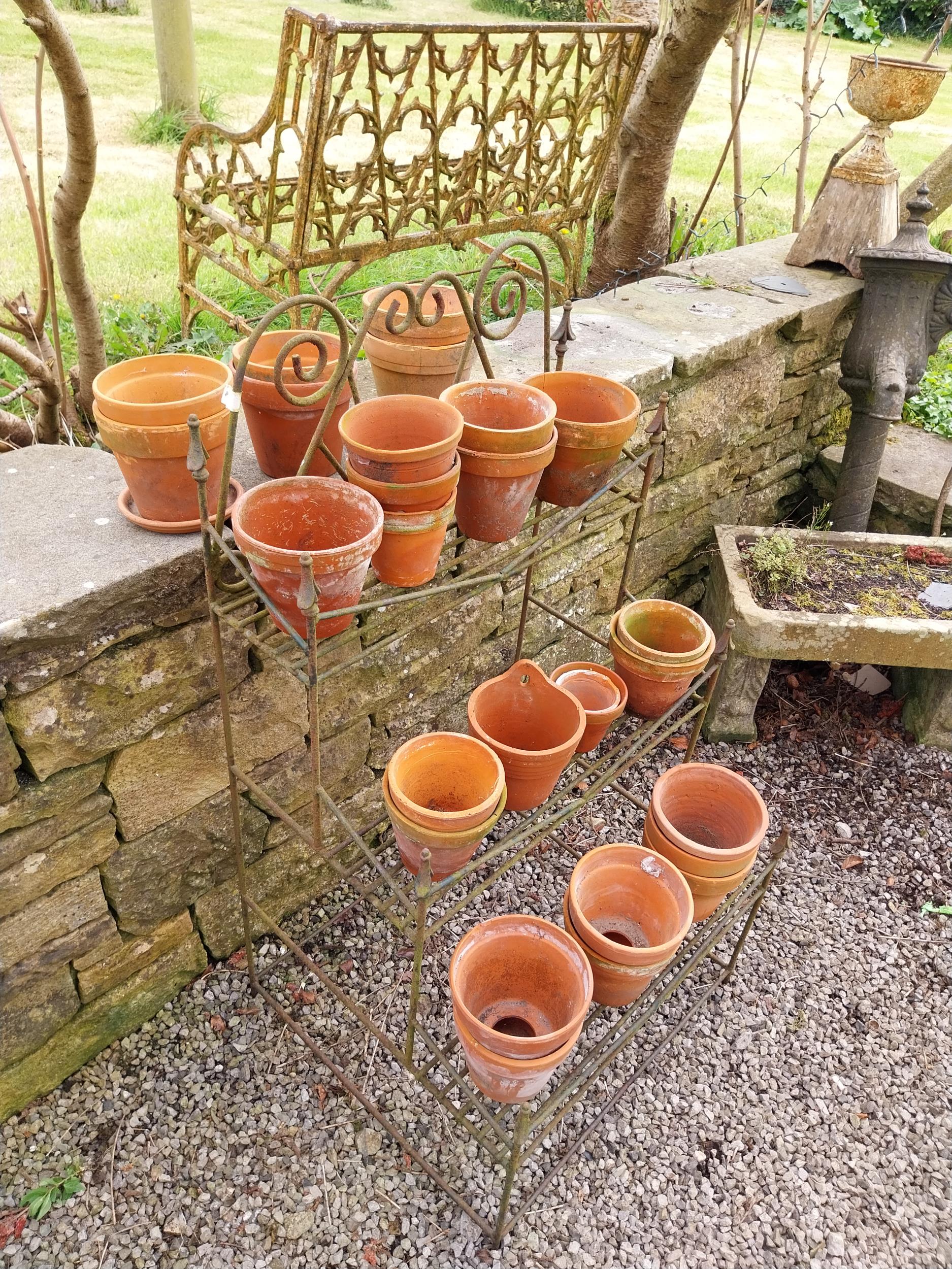 Large collection of terracotta plant pots. - Image 2 of 3