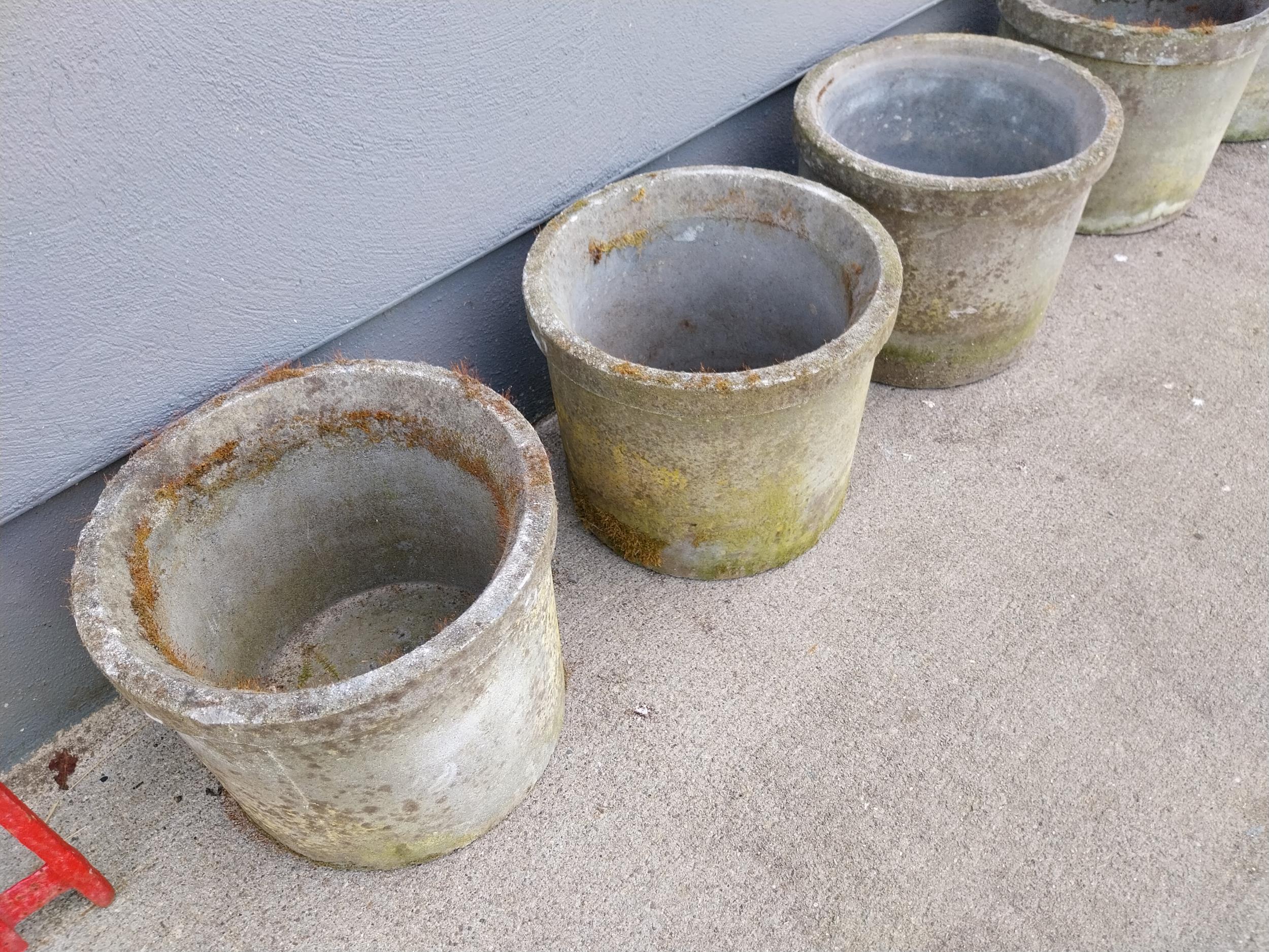 Set of six composition planters {26 cm H x 32 cm Dia.}. - Image 2 of 3