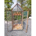Early 20th C. French wrought iron greenhouse {174 cm H x 70 cm W x 74 cm D}.