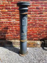 Irish cast iron pillar post box {170 cm H x 40 cm Dia.}.