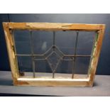 Leaded glass window {H 50cm x W 66cm }.