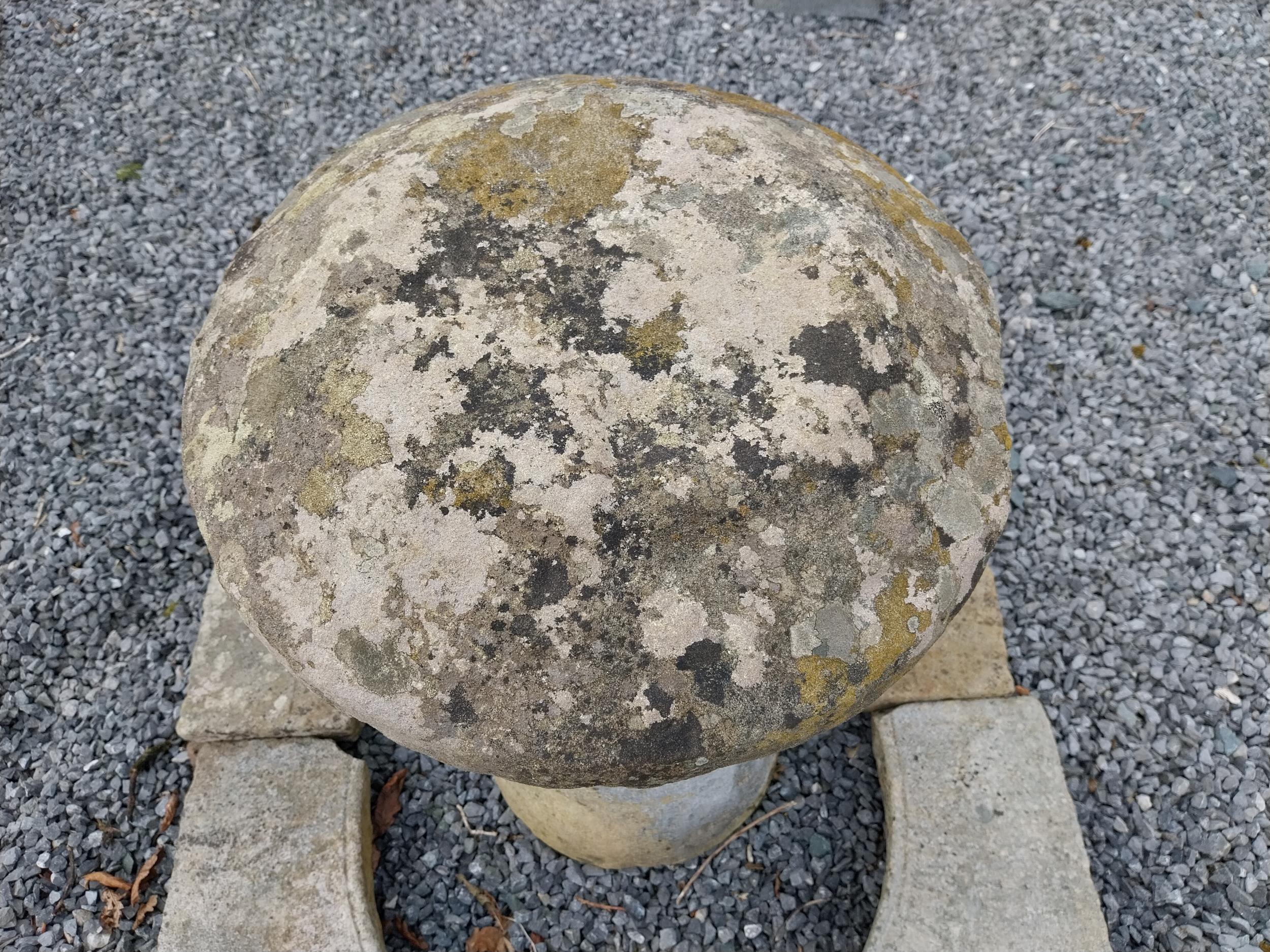 Sandstone staddle stone {65 cm H x 45 cm Dia}. - Image 2 of 2