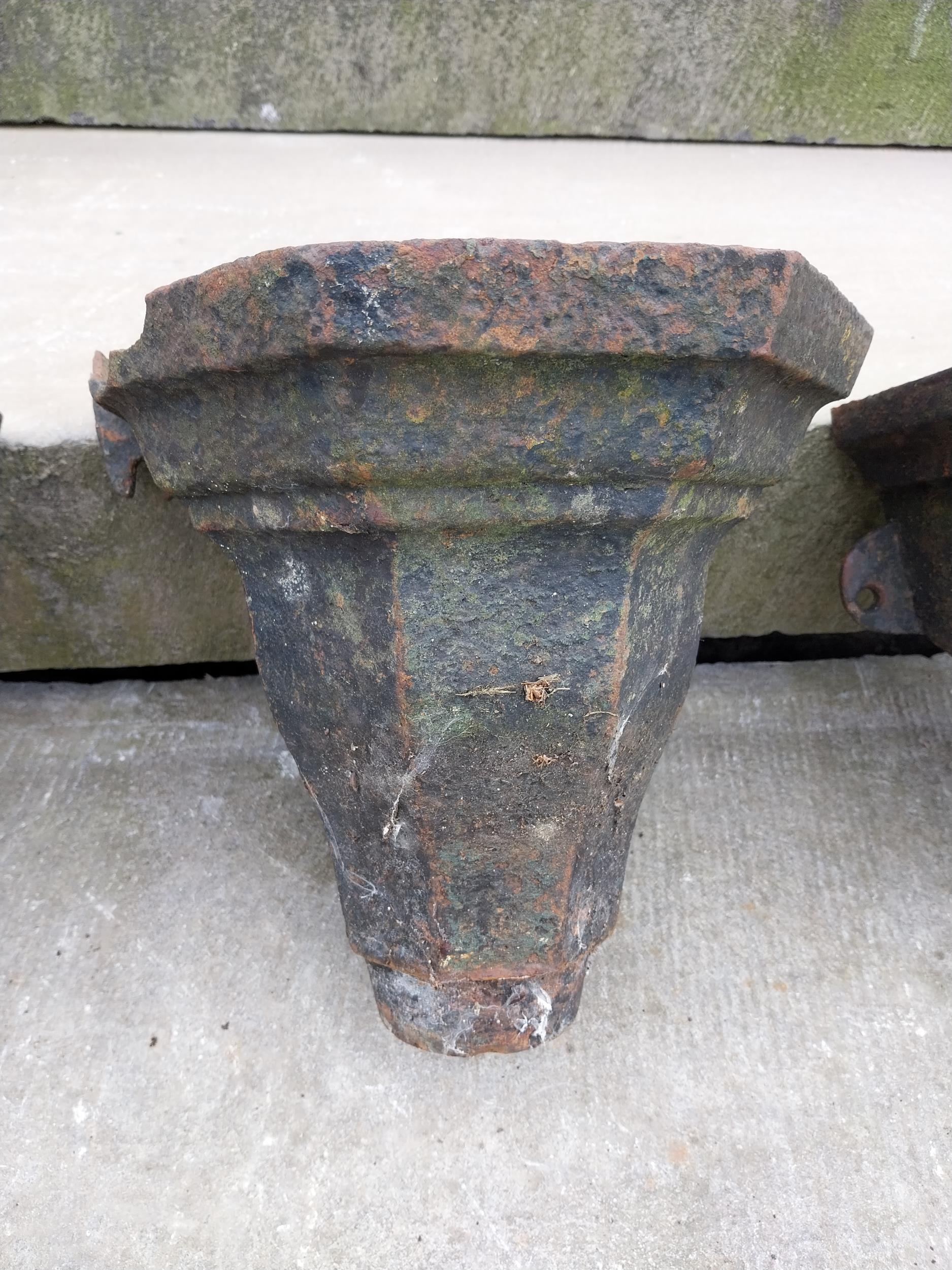 Three 19th C. cast iron copper heads {Approx.. 28 cm H x 26 cm W x 19 cm D}. - Image 6 of 7