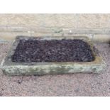 Sandstone trough {H 15cm x W 104cm x D 56cm }. (NOT AVAILABLE TO VIEW IN PERSON)