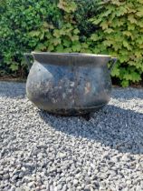 19th C. cast iron skillet pot {39 cm H x 60 cm W x 50 cm D}.