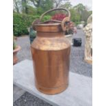 Copper creamery can {49 cm H x 30 cm Dia.}.