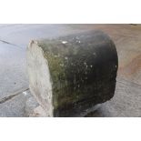 19th C. sandstone pier top in the shape of a dome {H 54cm x W 59cm x D 47cm }. (NOT AVAILABLE TO