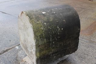 19th C. sandstone pier top in the shape of a dome {H 54cm x W 59cm x D 47cm }. (NOT AVAILABLE TO
