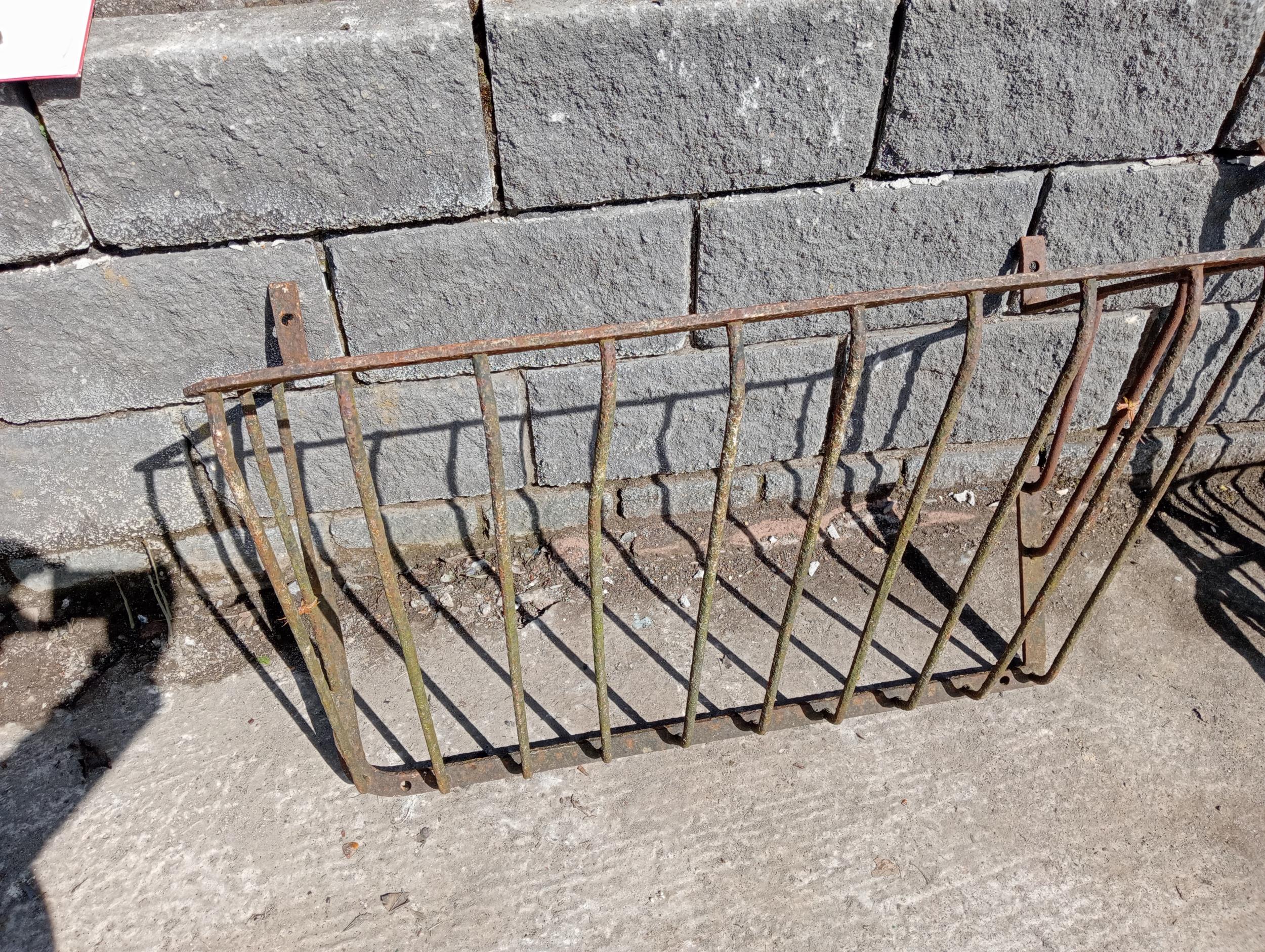 Wrought iron hay feeder rectangle {H 60cm x W 98cm x D 46cm }. (NOT AVAILABLE TO VIEW IN PERSON) - Image 2 of 4