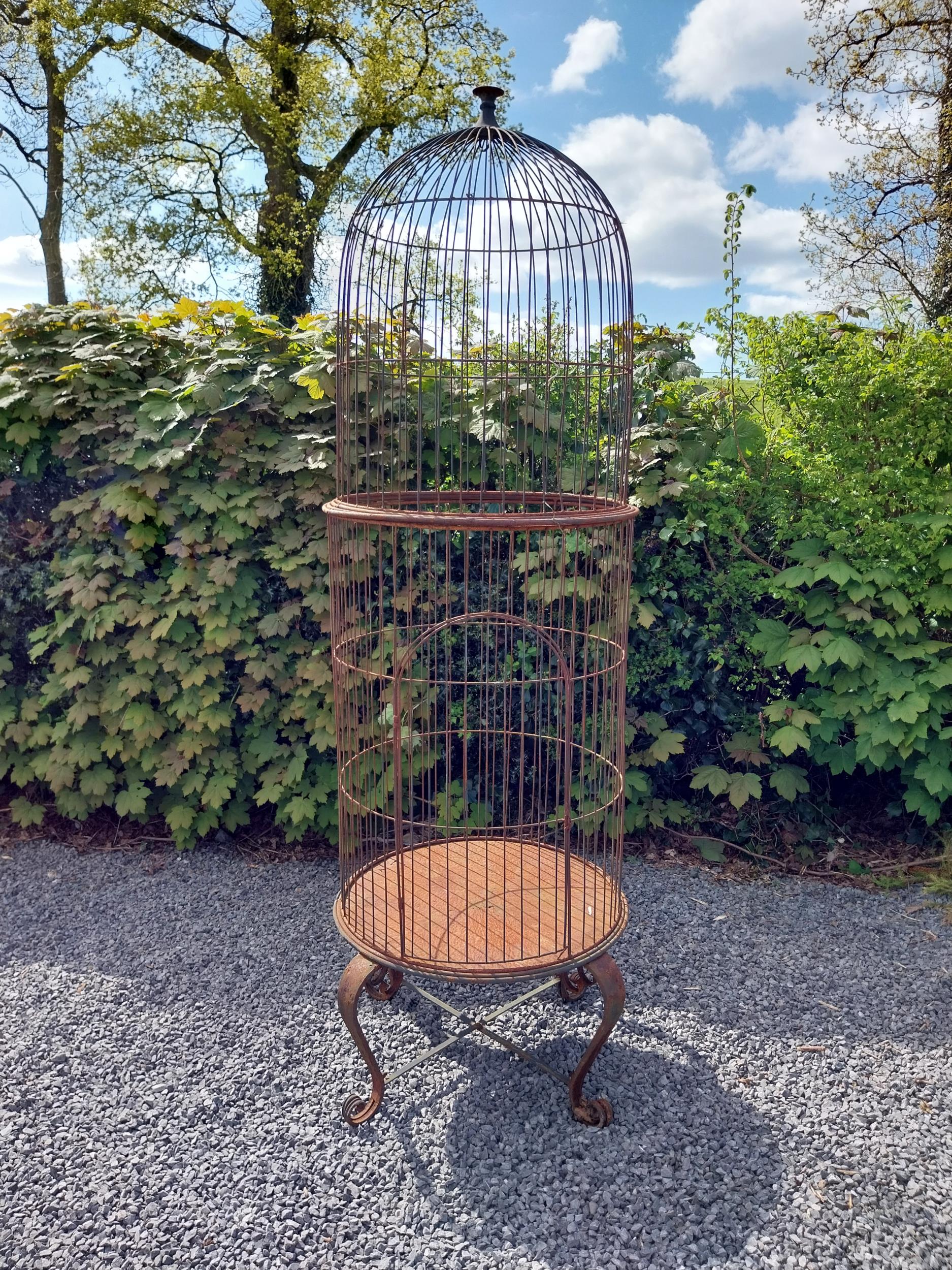 Wrought iron bird cage {72 cm Dia.}.