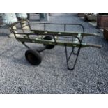 Early 20th C. florists wooden and metal trolley {85cm H x 177cm W x 95cm D}