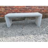 Slate garden bench {45 cm H x 120 cm W x 40 cm D}.