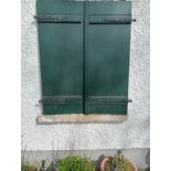 Pair of French style window shutters {H 124cm x w 102cm x D 5cm}.