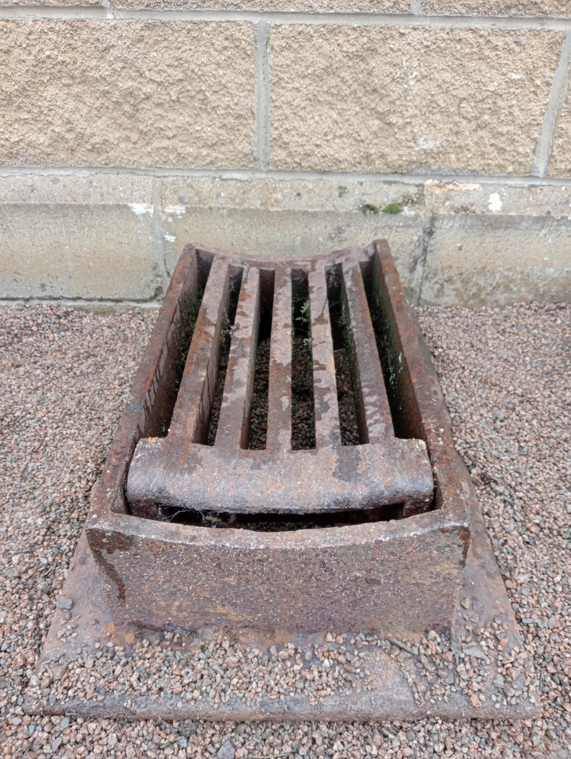 Cast iron manhole {H 20cm x W 40cm x D 70cm }. (NOT AVAILABLE TO VIEW IN PERSON)