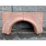 Terracotta arch head two parts {H 40cm x W 85cm x D 30cm }.
