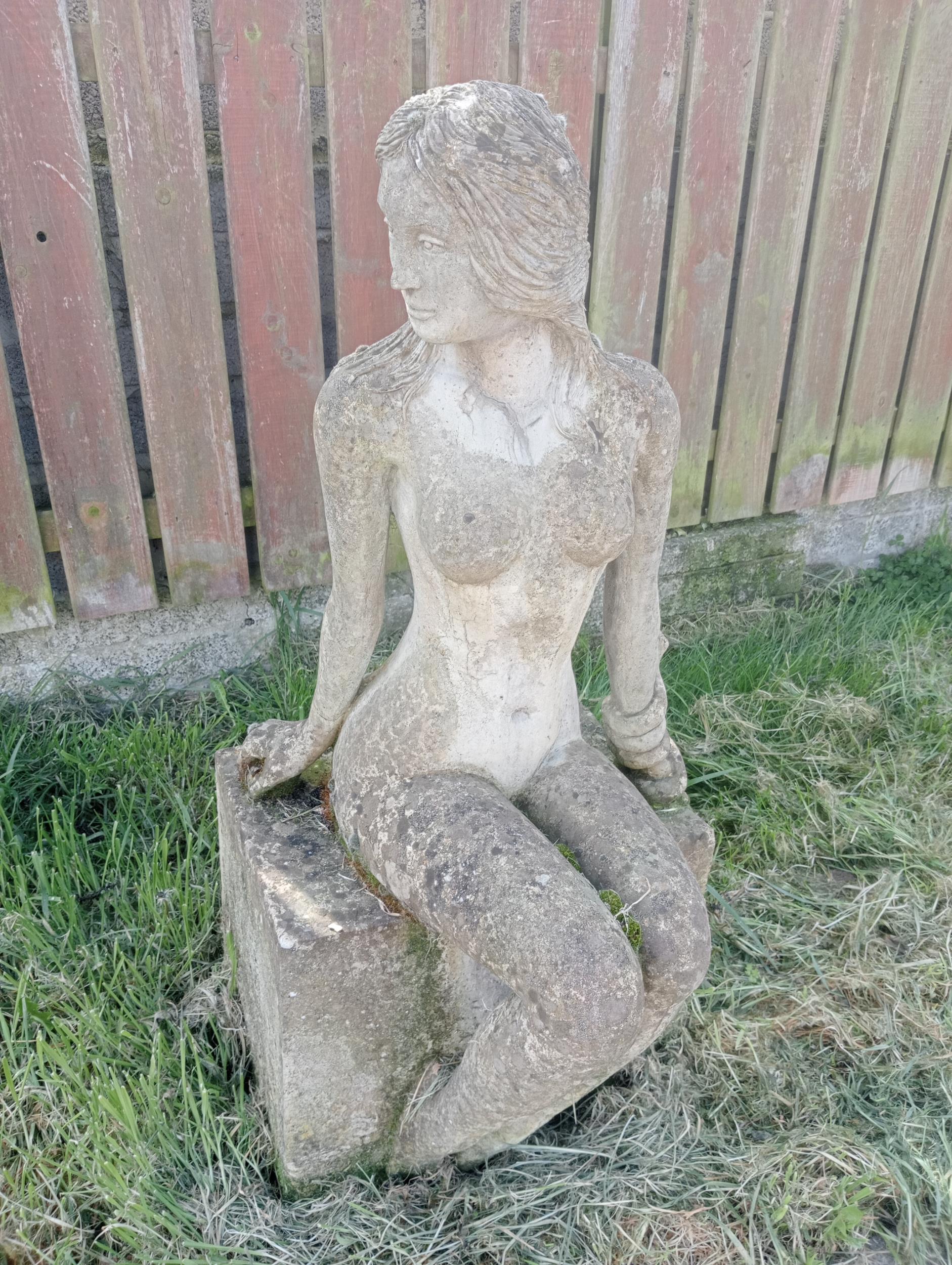 Stone statue of Eve { 115cm x W 50cm x D 60cm }. (NOT AVAILABLE TO VIEW IN PERSON)