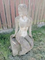 Stone statue of Eve { 115cm x W 50cm x D 60cm }. (NOT AVAILABLE TO VIEW IN PERSON)